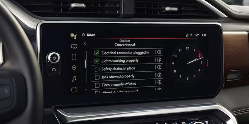 Interior view of a 2024 Chevrolet Silverado.
